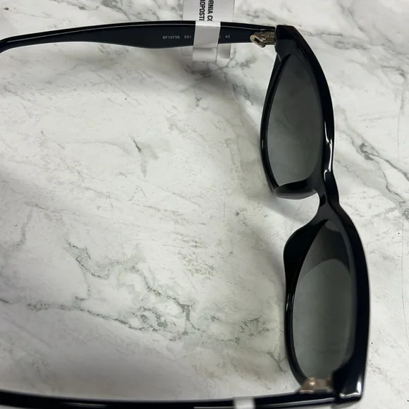 Salvatore Ferragamo Women's Black Cat Eye Sunglasses SF1073S001 Italy - Picture 5 of 5